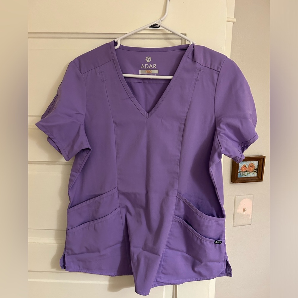Adar Purple Scrub Top Large